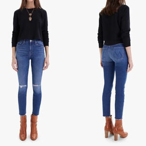 MOTHER HIGH WAISTED LOOKER ANKLE FRAY Nature Tune Up